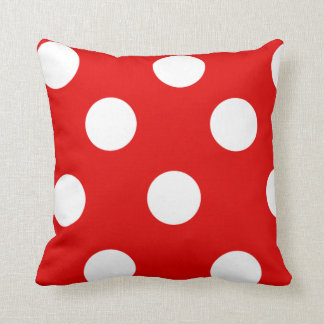 Cojín Decorativo Lunar rojo y blanco