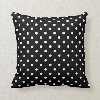 Cojín Decorativo Lunares blancos medios en negro