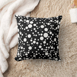Cojín Decorativo Lunares blancos y negros