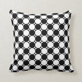 Cojín Decorativo Lunares blancos y negros