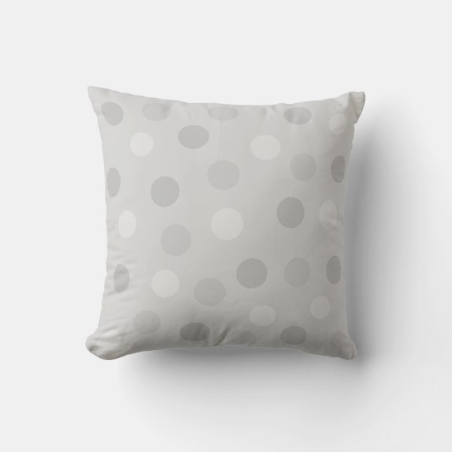 Cojín Decorativo Lunares en gris plateado (Anverso)