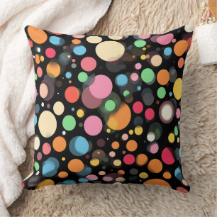 Cojín Decorativo Lunares Multicolores Brillantes