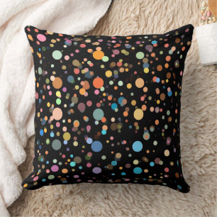 Cojín Decorativo Lunares Multicolores Brillantes