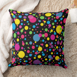 Cojín Decorativo Lunares Multicolores Brillantes