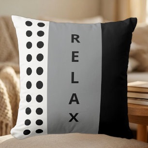 Cojín Decorativo Lunares relajan negro gris