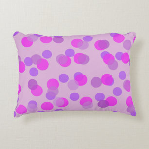 Cojín Decorativo lunares rosados y morados