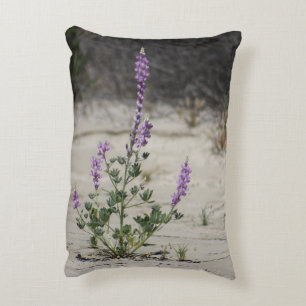 Cojín Decorativo Lupino Púrpura en el Oasis del Desierto