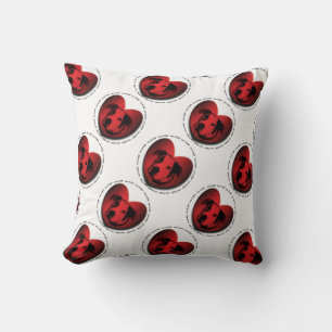 Cojín Decorativo Luv-A-Bull Bulldog americano Pit Bull Heart