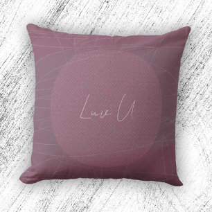 Cojín Decorativo Luv U - Rosa De Líneas Modernas De Fragmento