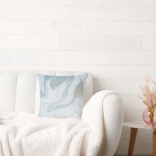 COJÍN DECORATIVO LUXE BLANCO NEGRO NIEVE DE MÁRMOL REINA SE VE COJI