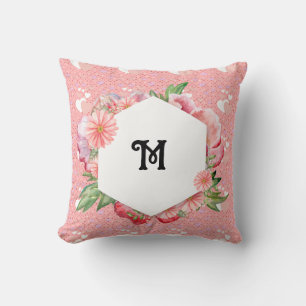 Cojín Decorativo Luxe pink hearts vibrant romantic wallpaper