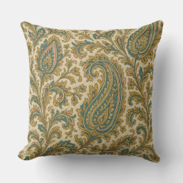 Cojín decorativo LuxeLayers Paisley Elegance Verde