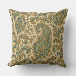 Cojín decorativo LuxeLayers Paisley Elegance Verde