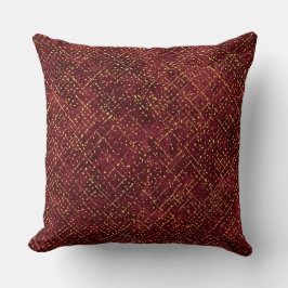 Cojín Decorativo Luxurious Gold Maroon Pixels , Elegant, Modern