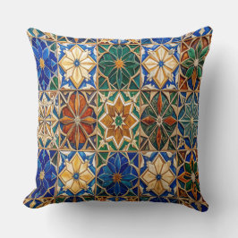 Cojín Decorativo Luxury Algerian Zellig Tile Pattern Prayer Pillow