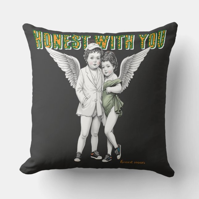 Cojín Decorativo Luxury Angel Couple Art Collection Throw Pillow (Anverso)