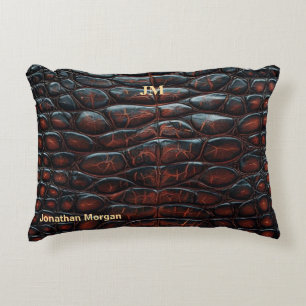Cojín Decorativo Luxury Executive Monogram Premium Leather 