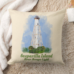 Cojín Decorativo Luz de la cadena trasera de la isla Gasparilla - F