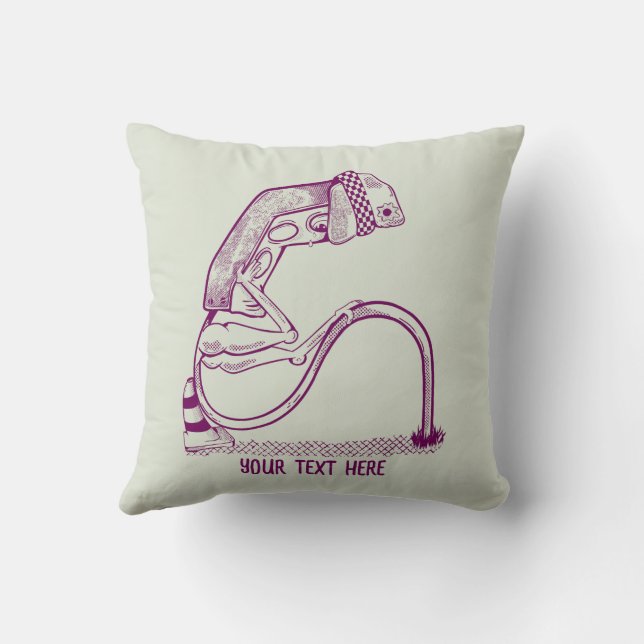 Cojín Decorativo Luz de tráfico triste (Reverso)