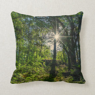 Cojín Decorativo Luz en el bosque