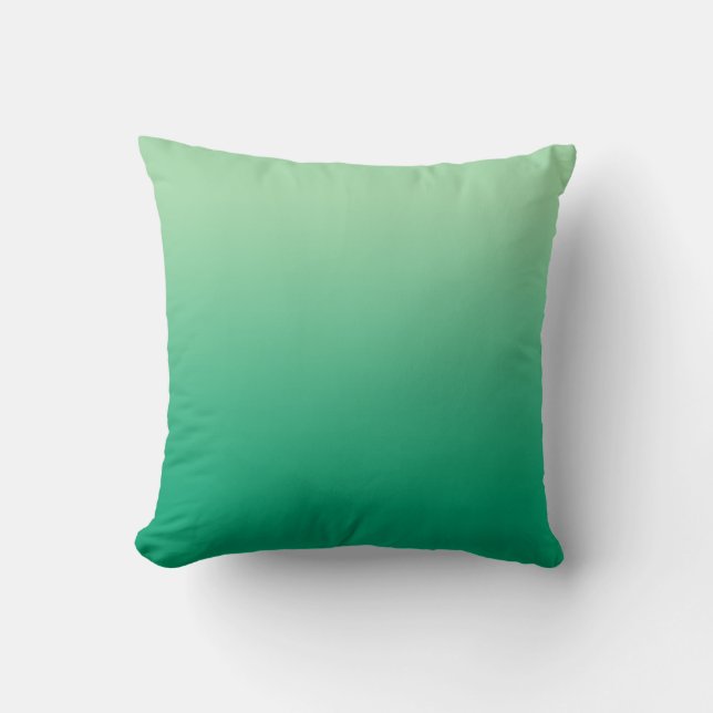 Cojín Decorativo Luz mínima al degradado verde oscuro (Anverso)