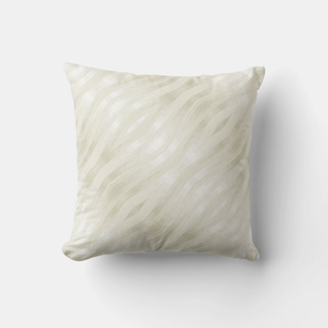 Cojín Decorativo Luz noble texturizada beige y blanco (Anverso)