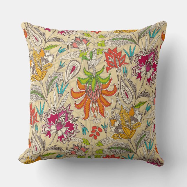 Cojín Decorativo luz solar pop de chintz (Anverso)