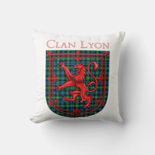 Cojín Decorativo Lyon Tartan Scottish Plaid Lion Rampant