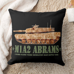 Cojín Decorativo M1A2 Abrams US MBT Tank Desert Storm Veterano