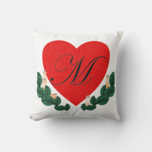 Cojín Decorativo M en el corazón