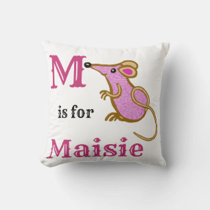Cojín Decorativo M es para Maisie bebé niña 