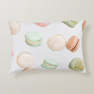 Cojín Decorativo Macarones Coloridos: Patrón De Dulce Caída.