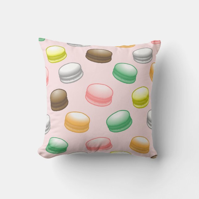 Cojín Decorativo Macarons Coloridos (Anverso)