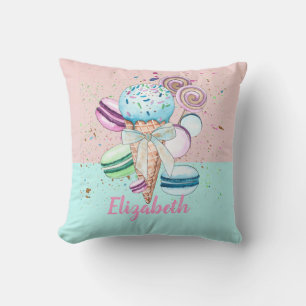 Cojín Decorativo Macarons de helado coloridos geniales