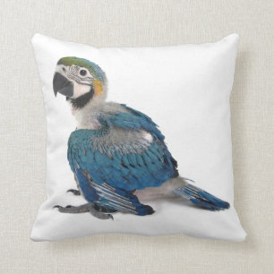 Cojín Decorativo Macaw azul y amarillo