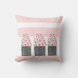Cojín Decorativo Macetas Lindas En Sueño Rosa