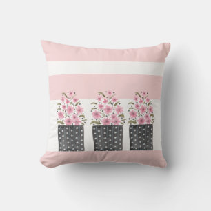 Cojín Decorativo Macetas Lindas En Sueño Rosa
