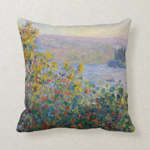 Cojín Decorativo Macizos de flores de Claude Monet en Vétheuil