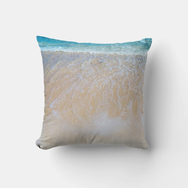 Cojín Decorativo Macro brillante de la playa (Anverso)