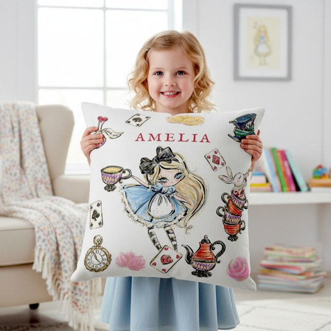 Cojín Decorativo Mad Hatter Tea Time Cartoon Character Pillow (Subido por el creador)
