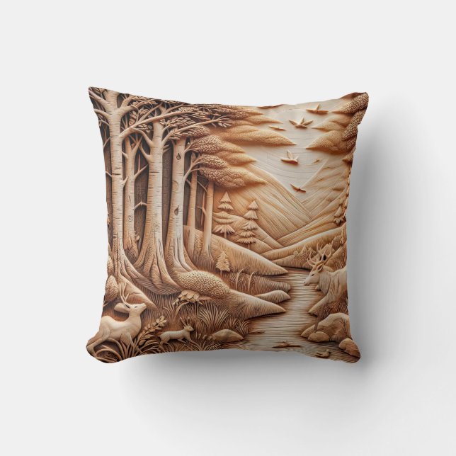 Cojín Decorativo Madera (Anverso)