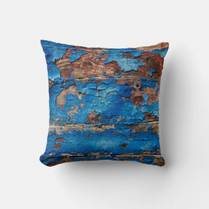 Cojín Decorativo Madera azul del fondo de textura
