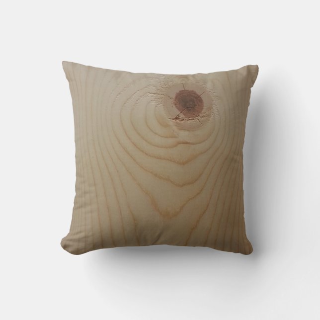 Cojín Decorativo Madera con nudo (Anverso)