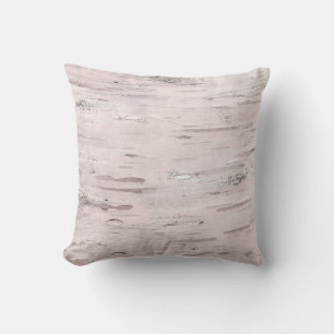 Cojín Decorativo Madera de Abedul Blanco Granero Rústico