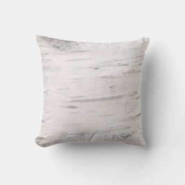 Cojín Decorativo Madera de Abedul Blanco Granero Rústico de Casa de