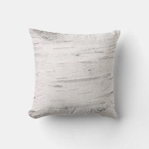 Cojín Decorativo Madera de Abedul Blanco Granero Rústico de Casa de