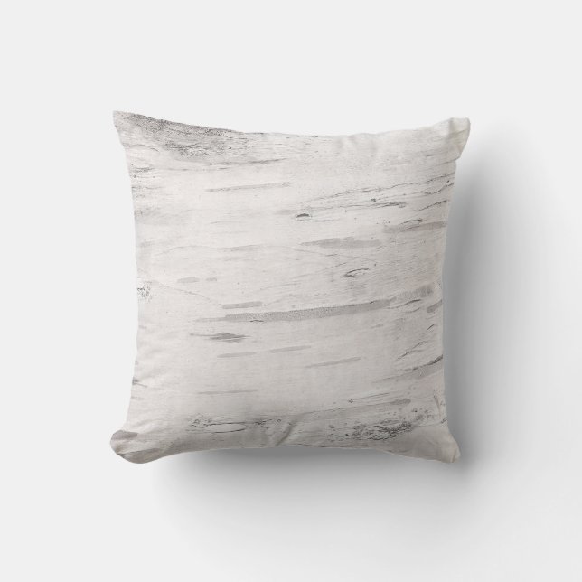 Cojín Decorativo Madera de Abedul Blanco Granero Rústico de Casa de (Anverso)