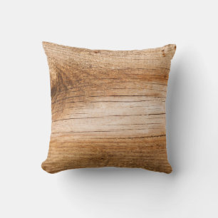 Cojín Decorativo Madera de abeto natural: superficie texturada