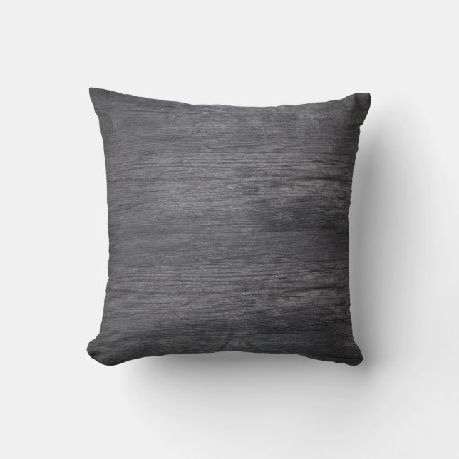 Cojín Decorativo Madera de carbón de Moda de moda texturada (Anverso)