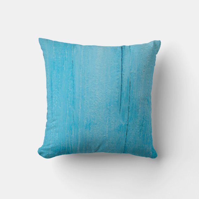 Cojín Decorativo Madera de fondo azul (Anverso)